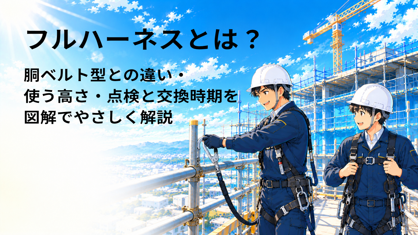 フルハーネスとは？胴ベルト型との違い・使う高さ・点検と交換時期を図解でやさしく解説