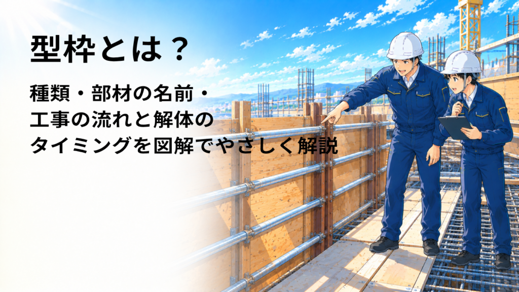 型枠とは？種類・部材の名前・工事の流れと解体のタイミングを図解でやさしく解説