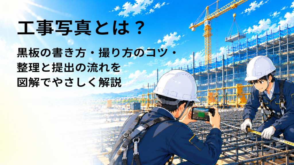 工事写真とは？黒板の書き方・撮り方のコツ・整理と提出の流れを図解でやさしく解説