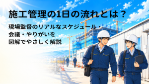 施工管理の1日の流れとは？現場監督のリアルなスケジュール・会議・やりがいを図解でやさしく解説