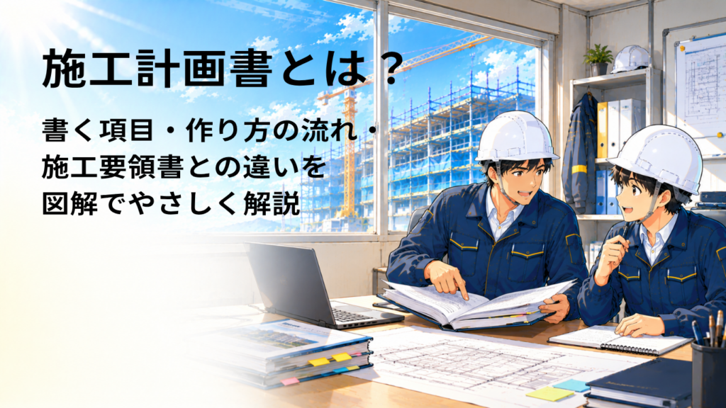 施工計画書とは？書く項目・作り方の流れ・施工要領書との違いを図解でやさしく解説