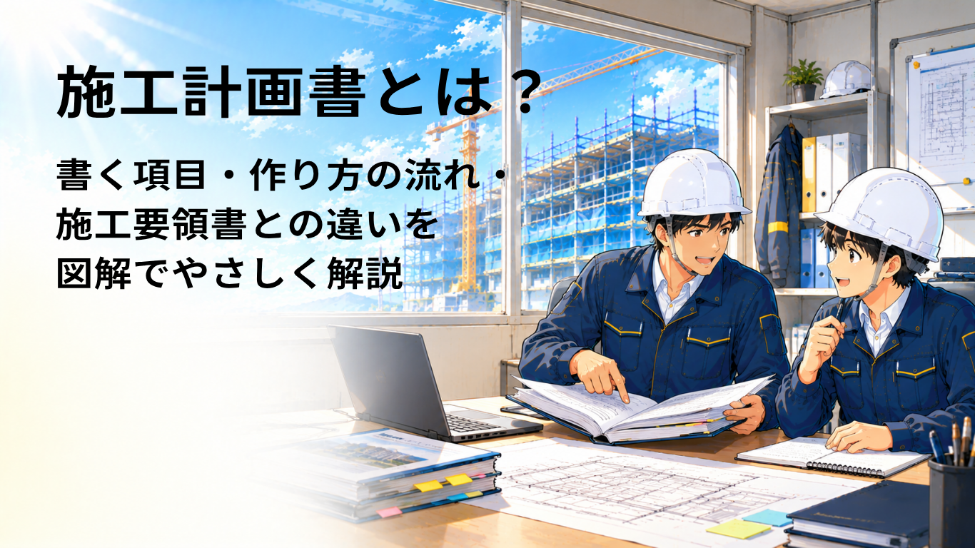 施工計画書とは？書く項目・作り方の流れ・施工要領書との違いを図解でやさしく解説