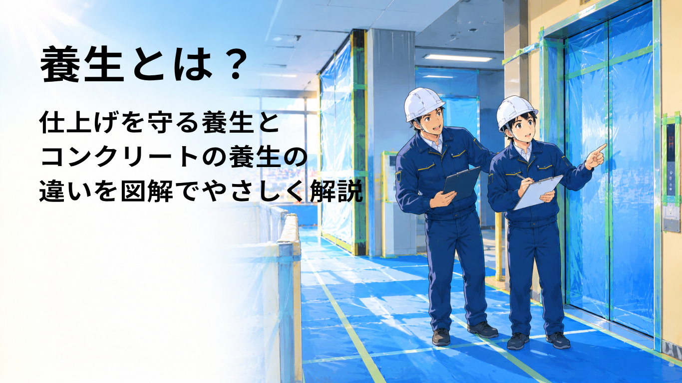 養生とは？仕上げを守る養生とコンクリートの養生の違いを図解でやさしく解説